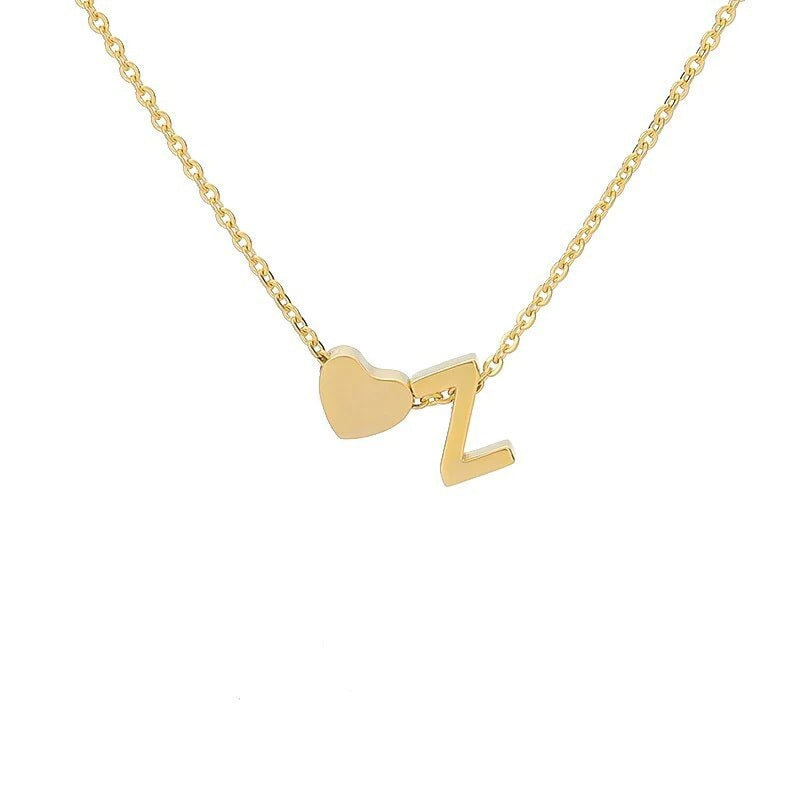 Collar con Inicial Love en Acero Inoxidable