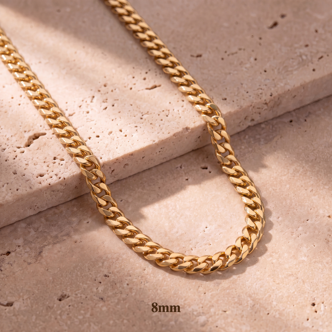 Cadena Cubana Mónaco de Oro 14K