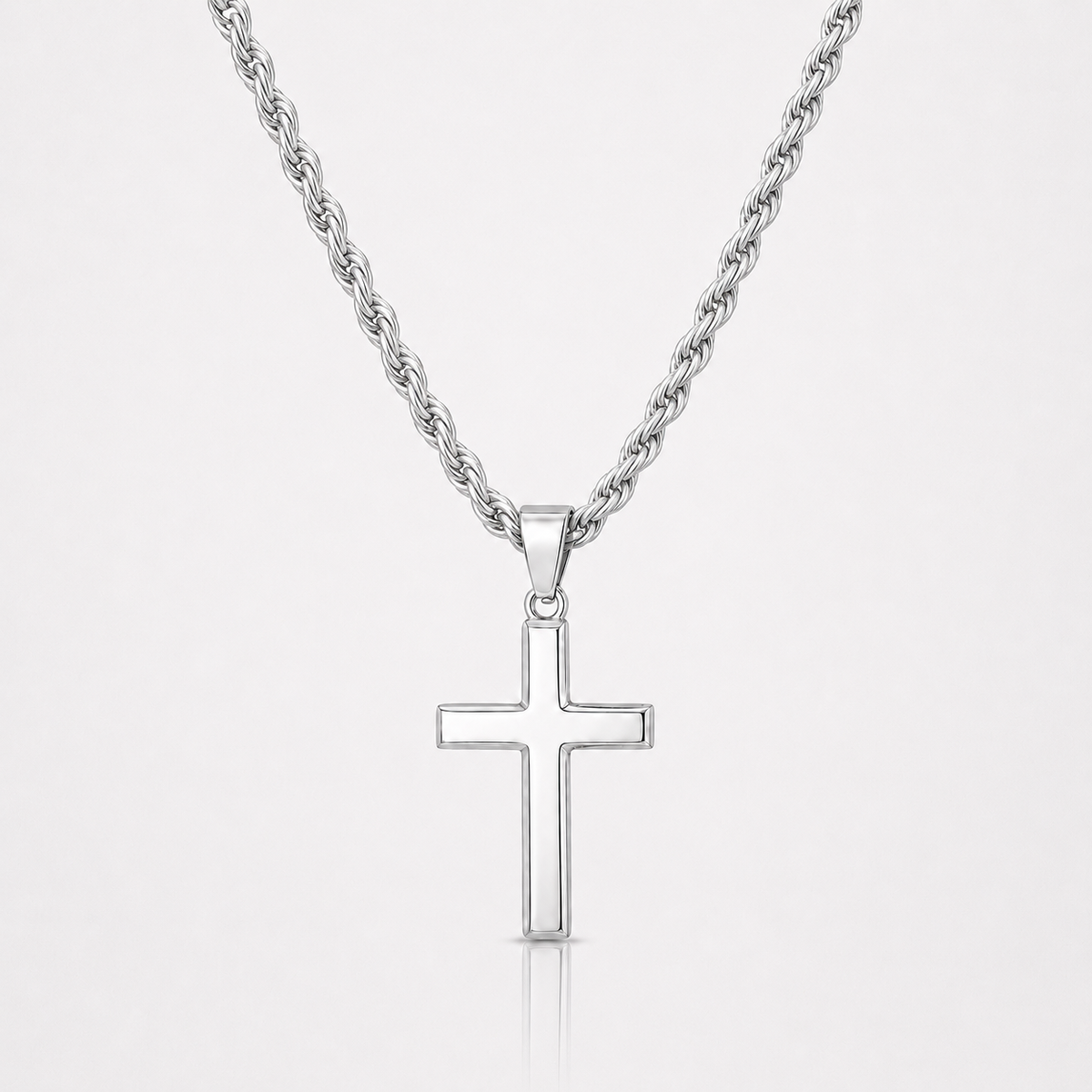 Cadena con Cruz de Plata