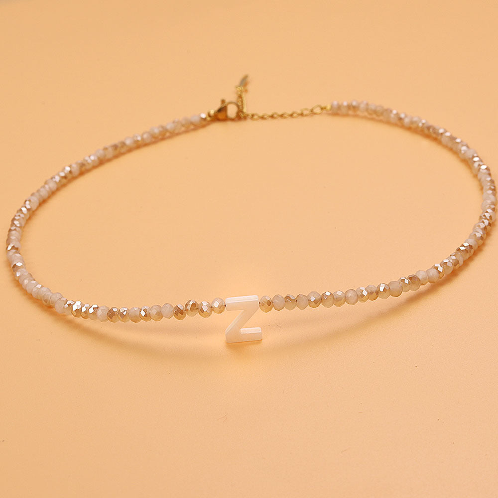 Collar con Piedras e Inicial