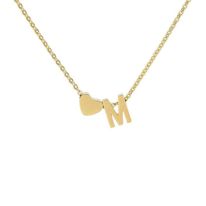 Collar con Inicial Love en Acero Inoxidable