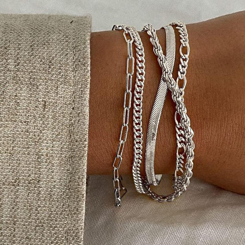 Set de 5 pulseras clásicas apilables