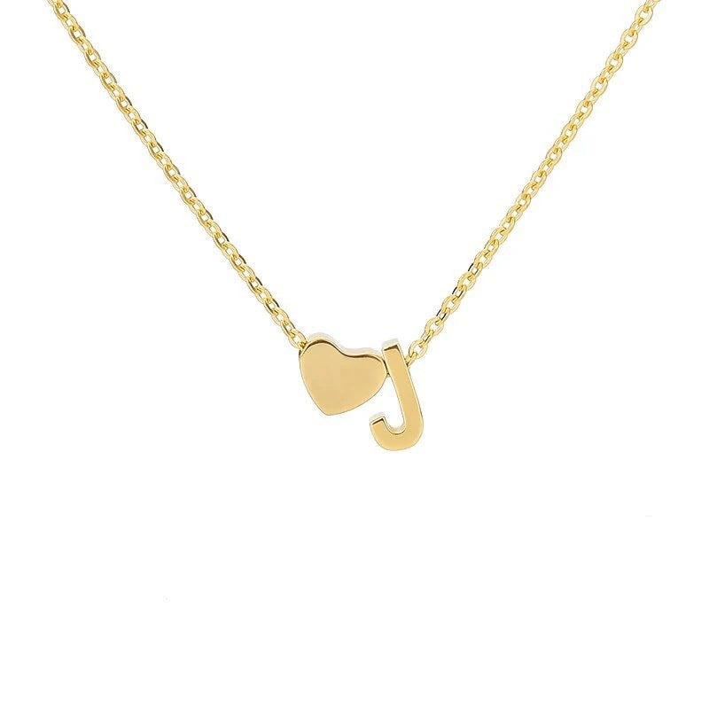 Collar con Inicial Love en Acero Inoxidable