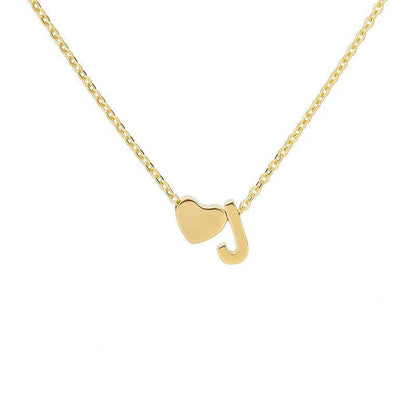 Collar con Inicial Love en Acero Inoxidable