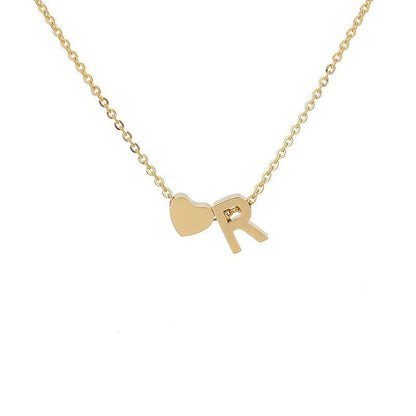 Collar con Inicial Love en Acero Inoxidable