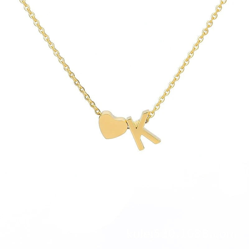 Collar con Inicial Love en Acero Inoxidable