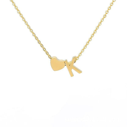 Collar con Inicial Love en Acero Inoxidable