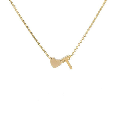 Collar con Inicial Love en Acero Inoxidable