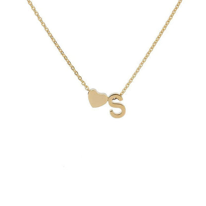 Collar con Inicial Love en Acero Inoxidable