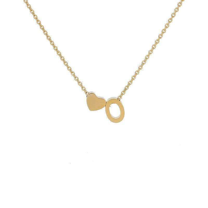 Collar con Inicial Love en Acero Inoxidable
