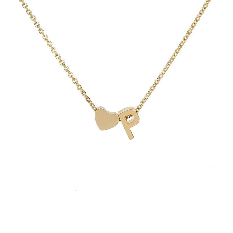 Collar con Inicial Love en Acero Inoxidable