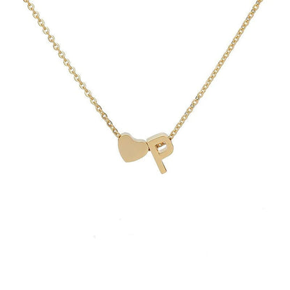 Collar con Inicial Love en Acero Inoxidable