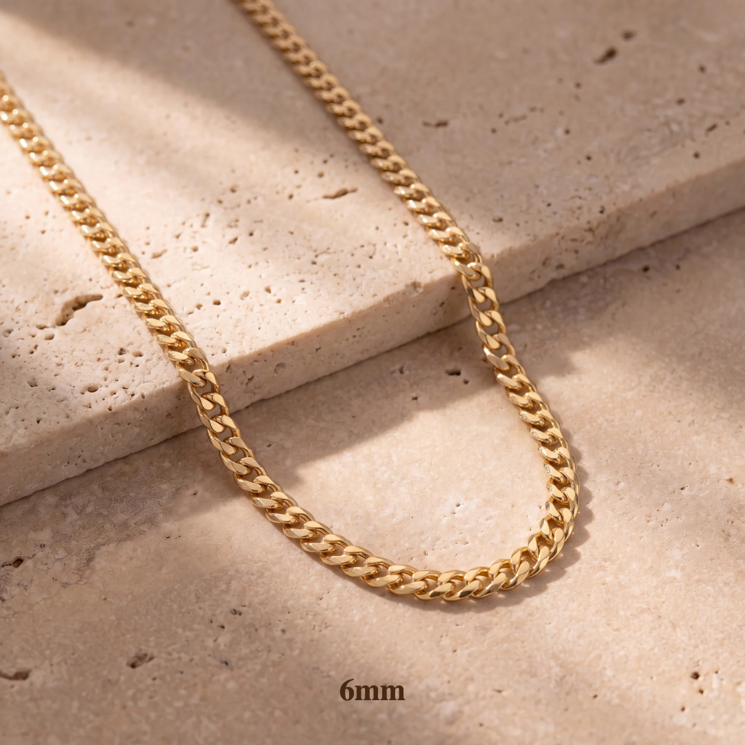 Cadena Cubana Mónaco de Oro 14K