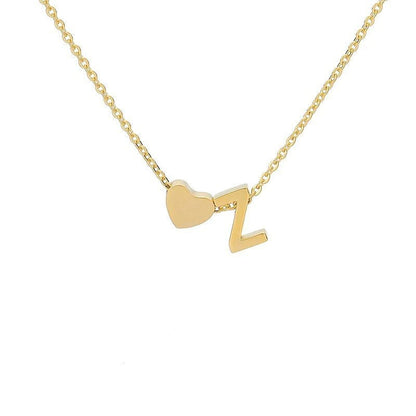 Collar con Inicial Love en Acero Inoxidable
