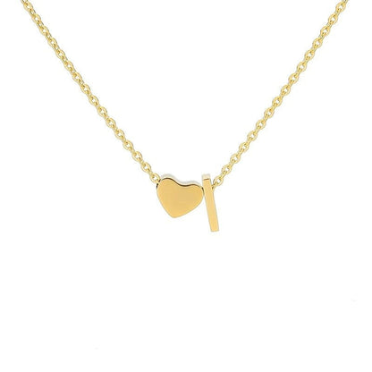 Collar con Inicial Love en Acero Inoxidable