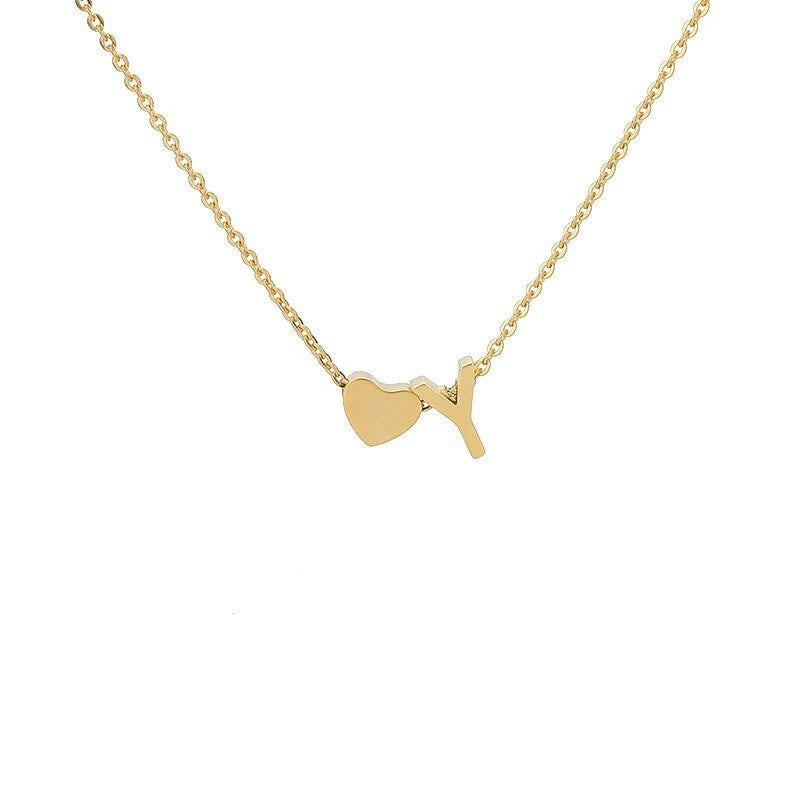 Collar con Inicial Love en Acero Inoxidable