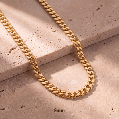 Cadena Cubana Mónaco de Oro 14K