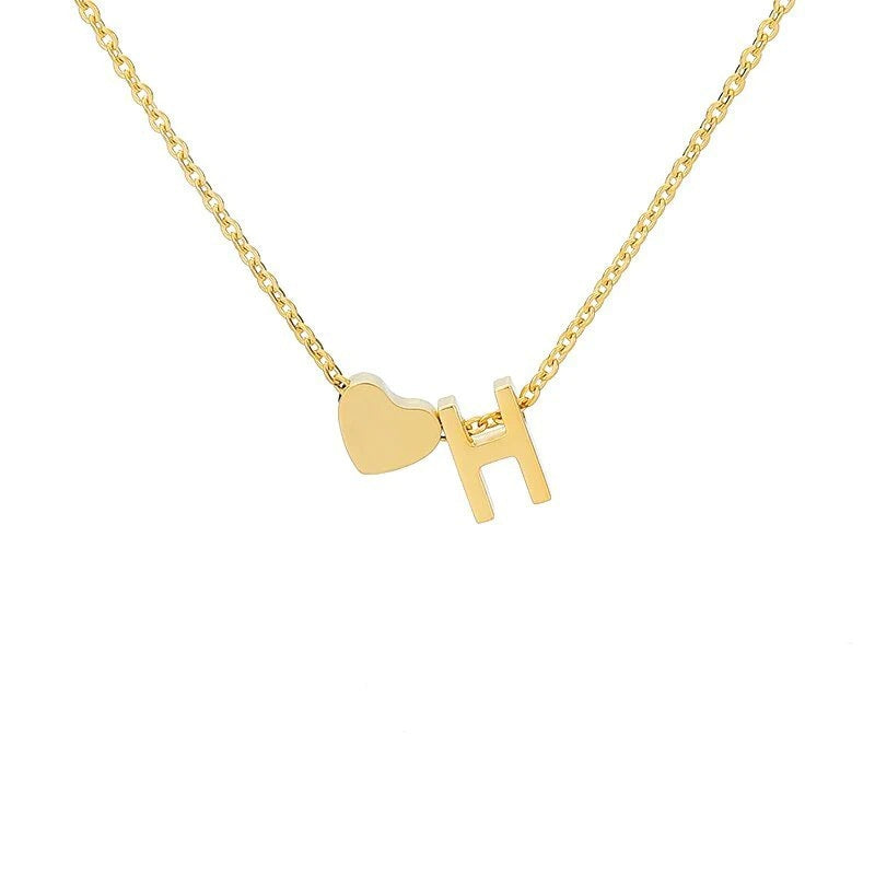 Collar con Inicial Love en Acero Inoxidable