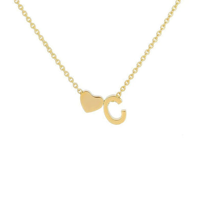 Collar con Inicial Love en Acero Inoxidable
