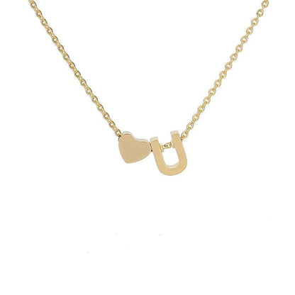 Collar con Inicial Love en Acero Inoxidable