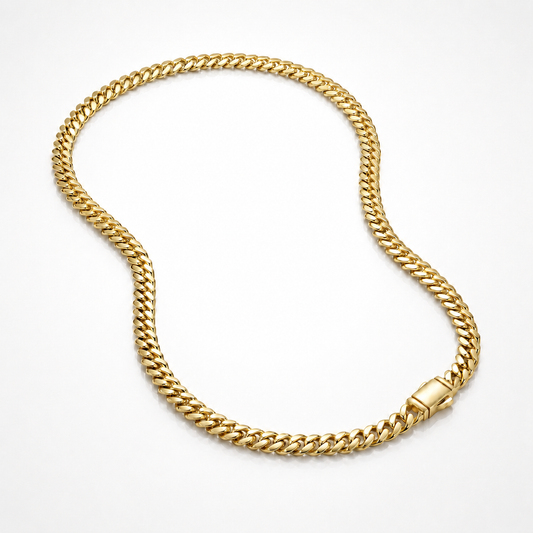 Cadena Cubana Mónaco de Oro 14K