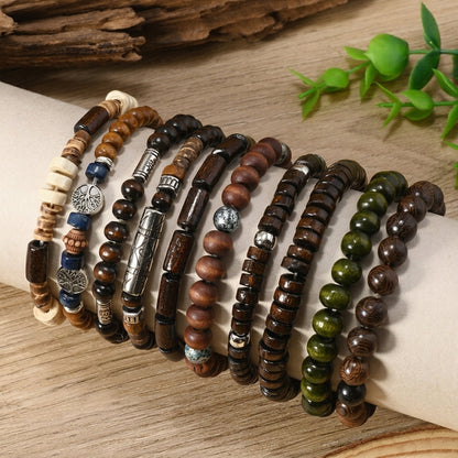 Set variado de 10 pulseras bohemias ajustables