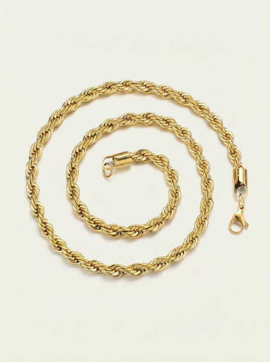 Collar de Cadena Twist en Acero Inoxidable