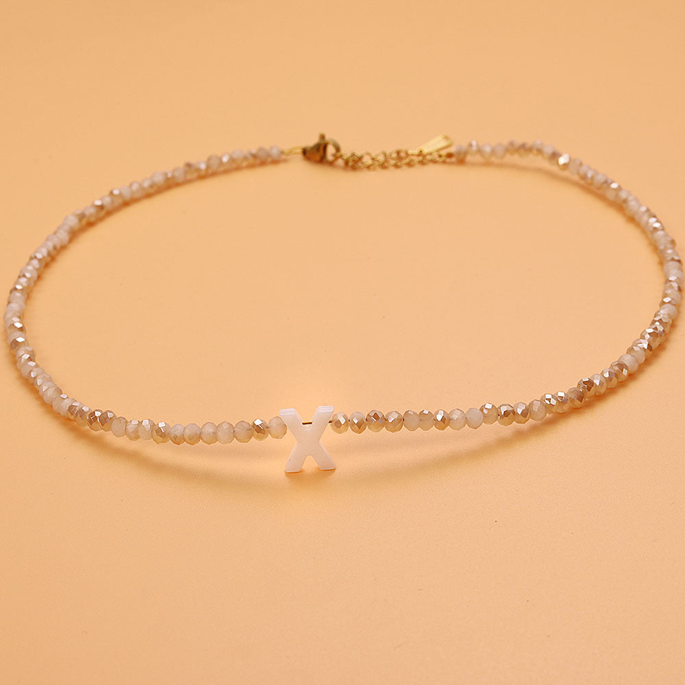Collar con Piedras e Inicial