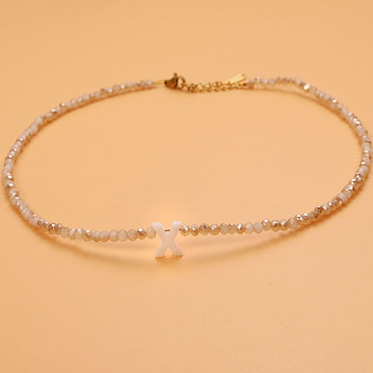 Collar con Piedras e Inicial