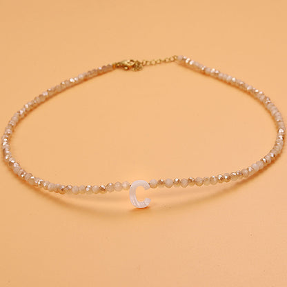 Collar con Piedras e Inicial