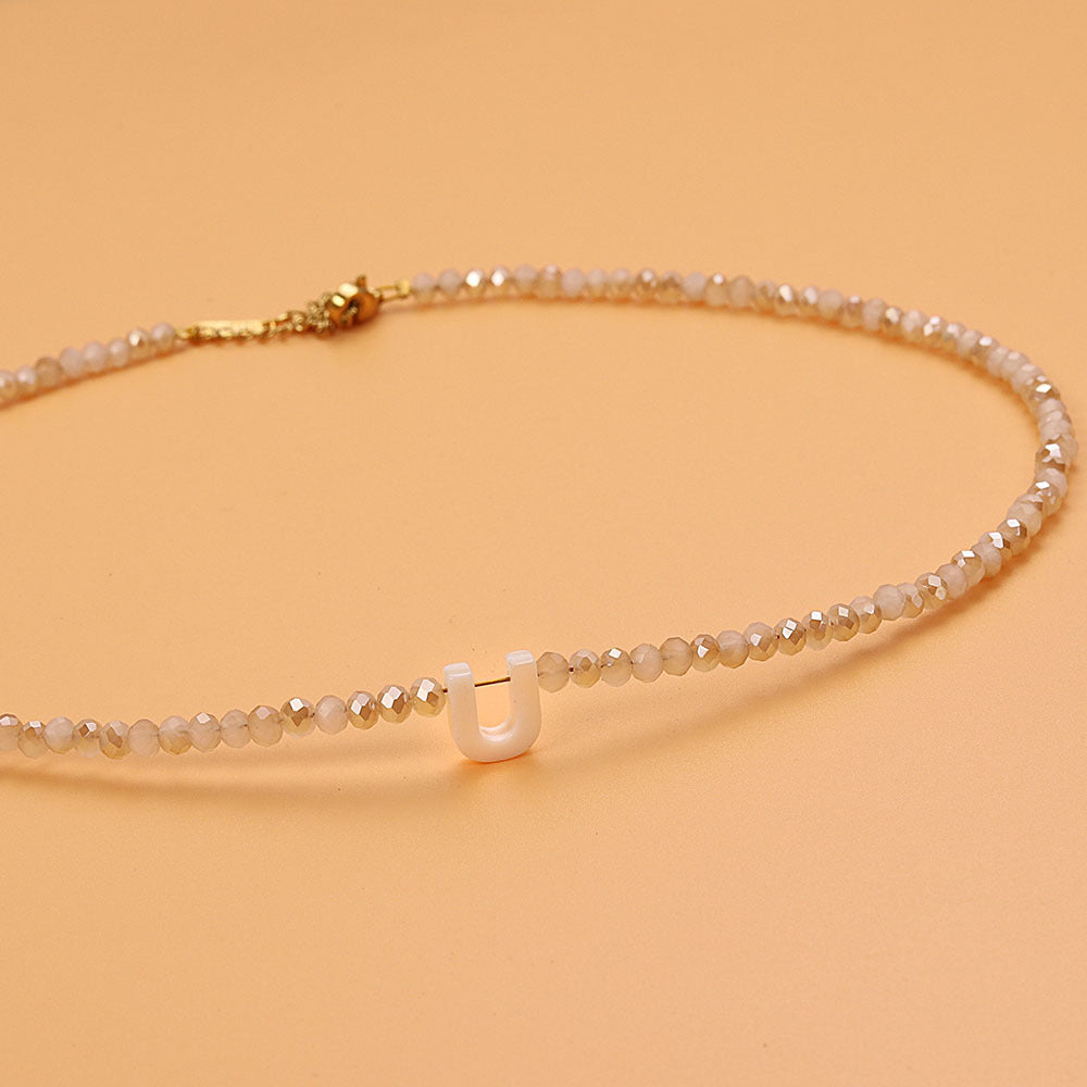 Collar con Piedras e Inicial