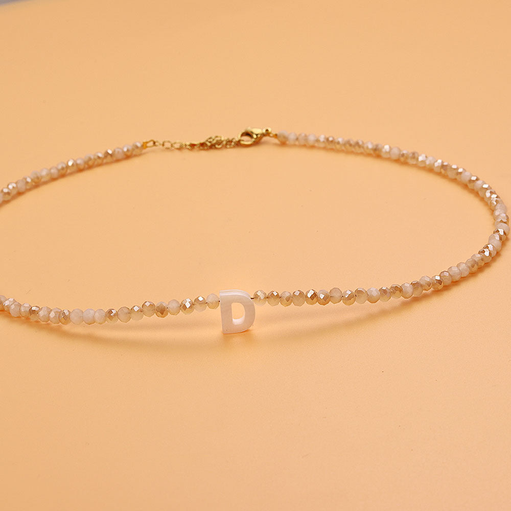 Collar con Piedras e Inicial