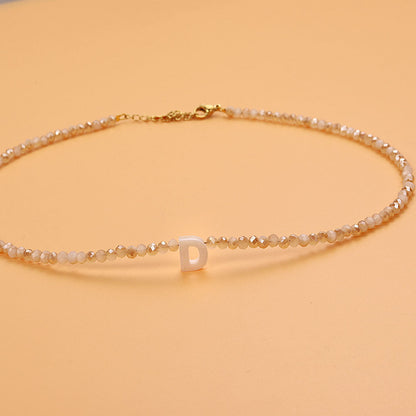 Collar con Piedras e Inicial