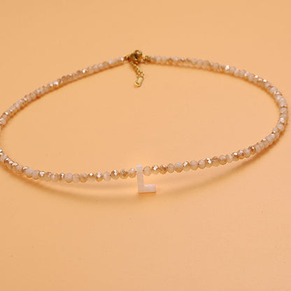 Collar con Piedras e Inicial