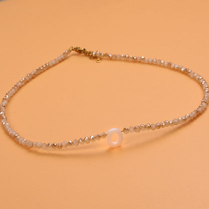 Collar con Piedras e Inicial