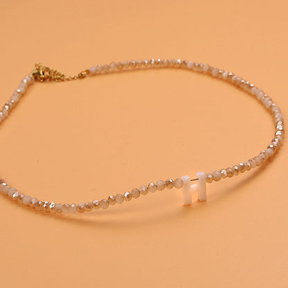 Collar con Piedras e Inicial