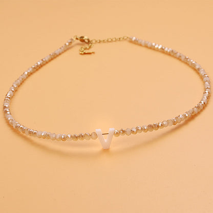 Collar con Piedras e Inicial