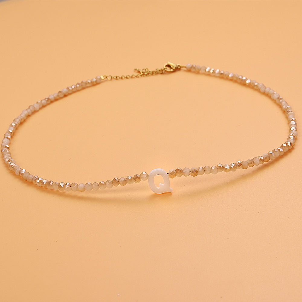 Collar con Piedras e Inicial