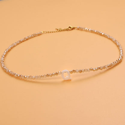 Collar con Piedras e Inicial