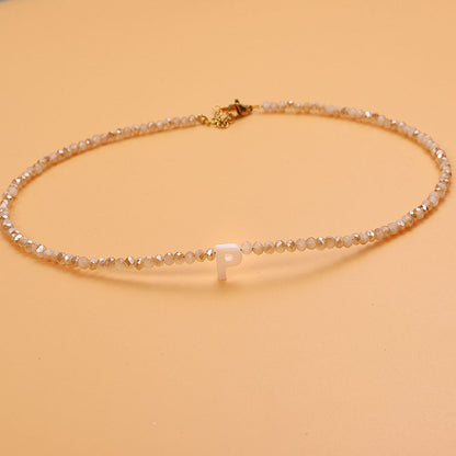Collar con Piedras e Inicial
