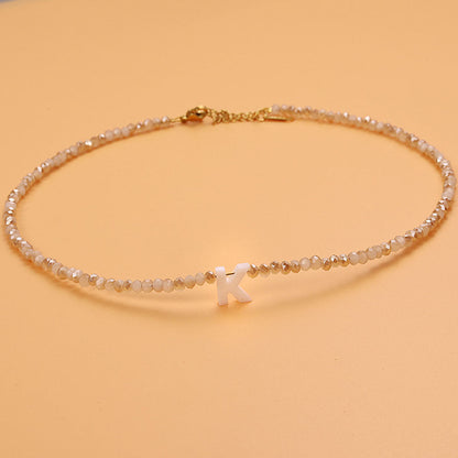 Collar con Piedras e Inicial