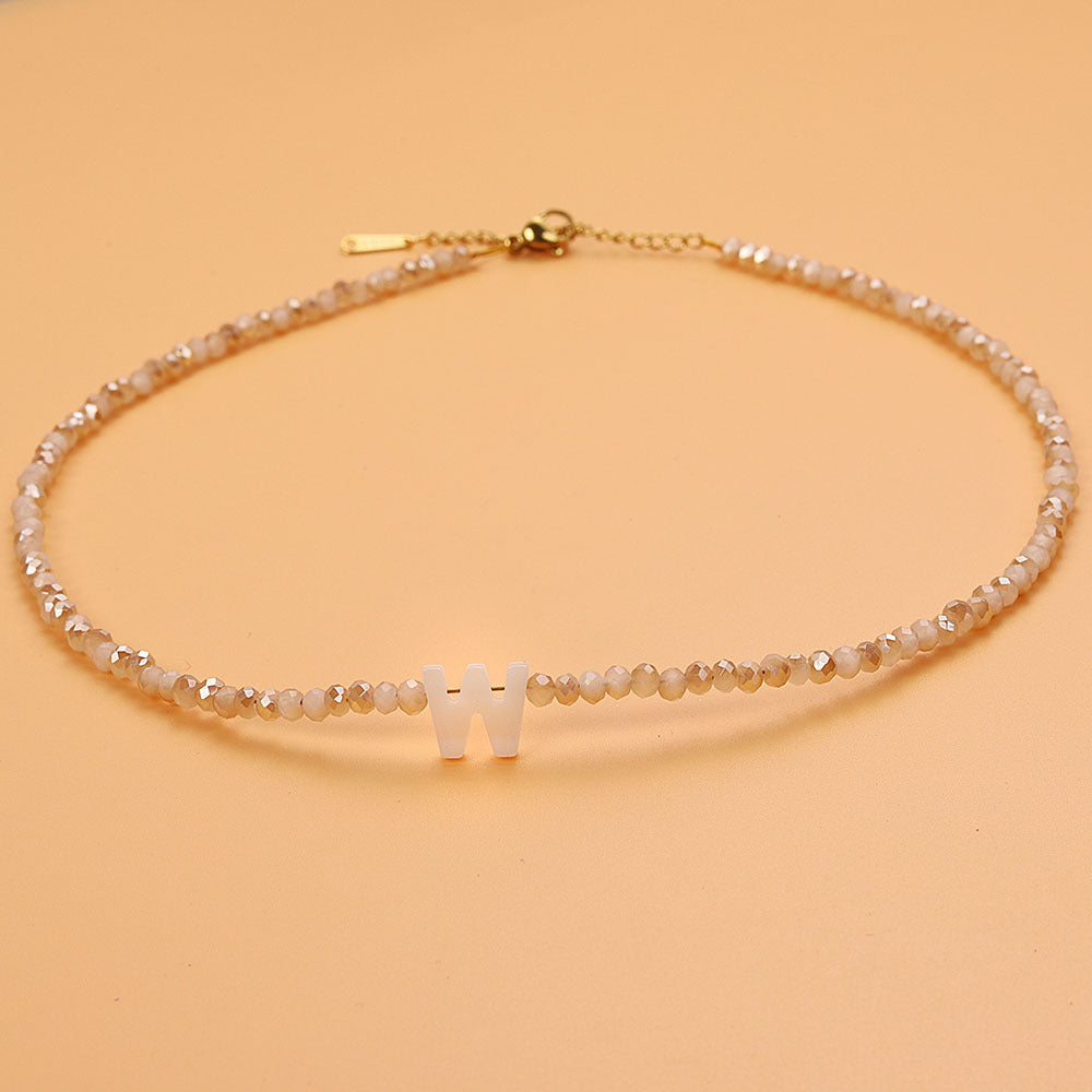 Collar con Piedras e Inicial