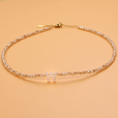 Collar con Piedras e Inicial
