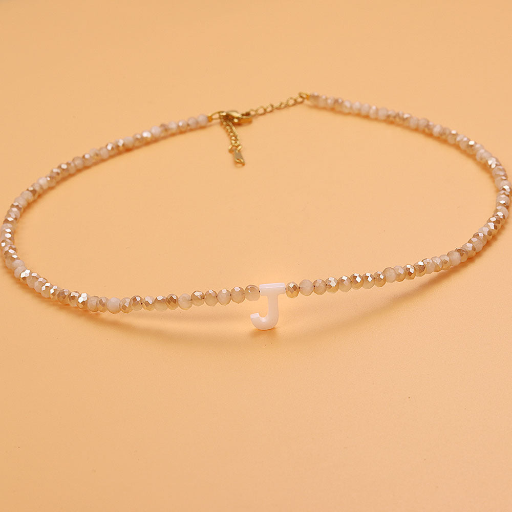 Collar con Piedras e Inicial