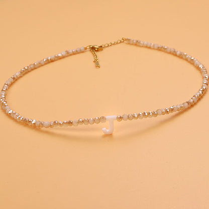 Collar con Piedras e Inicial