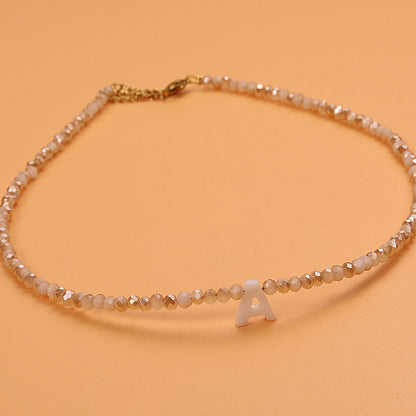 Collar con Piedras e Inicial