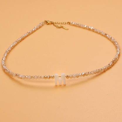 Collar con Piedras e Inicial