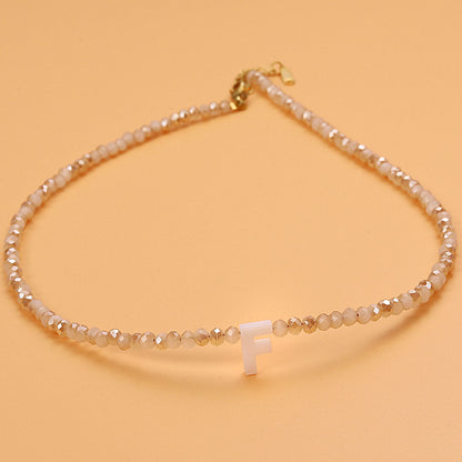 Collar con Piedras e Inicial
