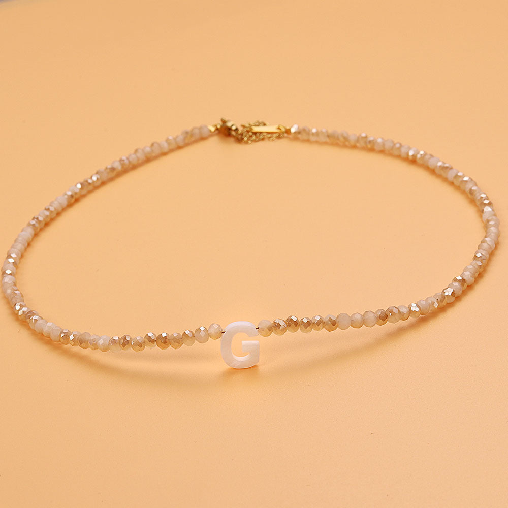 Collar con Piedras e Inicial
