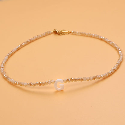 Collar con Piedras e Inicial